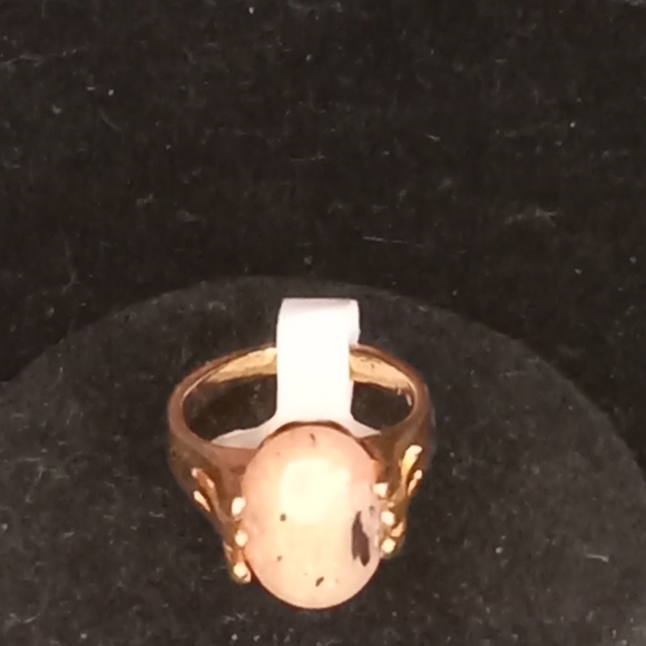 Natural Stone And Gold Tone ring for women Size 5 - Picture 2 of 5